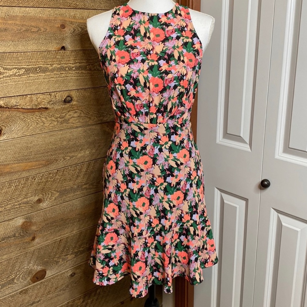 New with tags J.Crew Mercantile neon floral mini dress Size 0